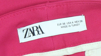 Zara Women's Pink Slim Fit Chino Trousers Size 8