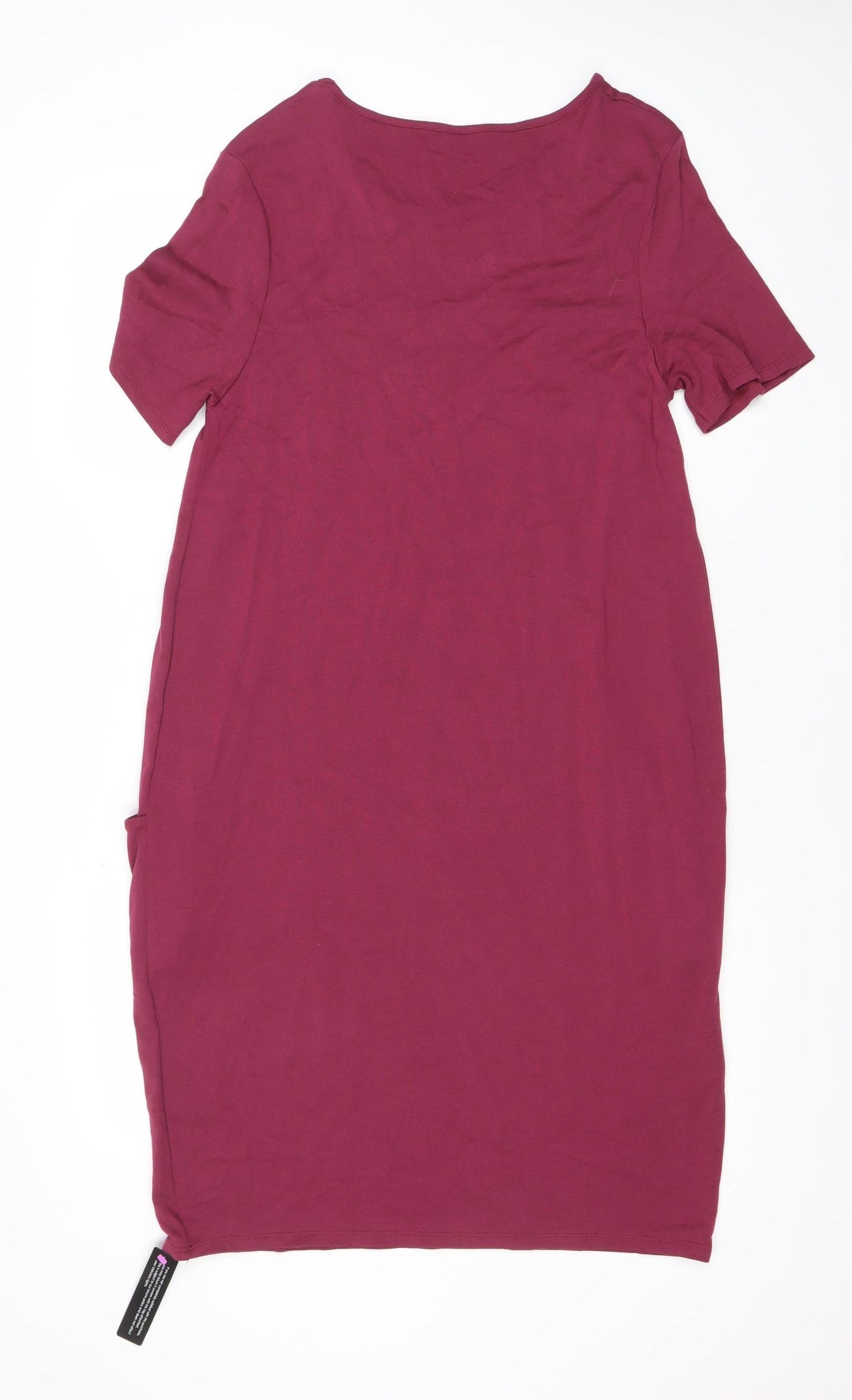 Roman Women’s Purple Studded Shift Dress Size 14 Short Sleeve Knee Length