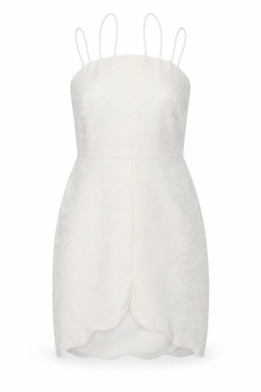 Topshop Women Ivory Size 12 Slip Dress Strappy Short Zip