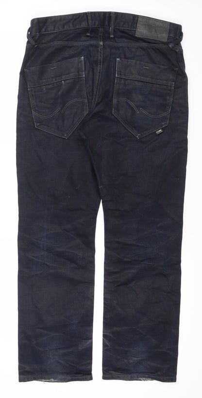 Jack & Jones Men's Blue Straight Regular Fit Denim Jeans W32 L32