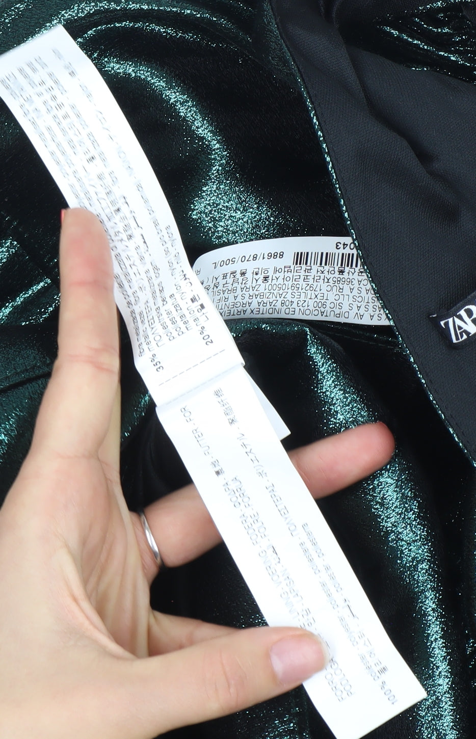 ZARA Women’s Green Velvet Ruffle Short Party Dress Size S
