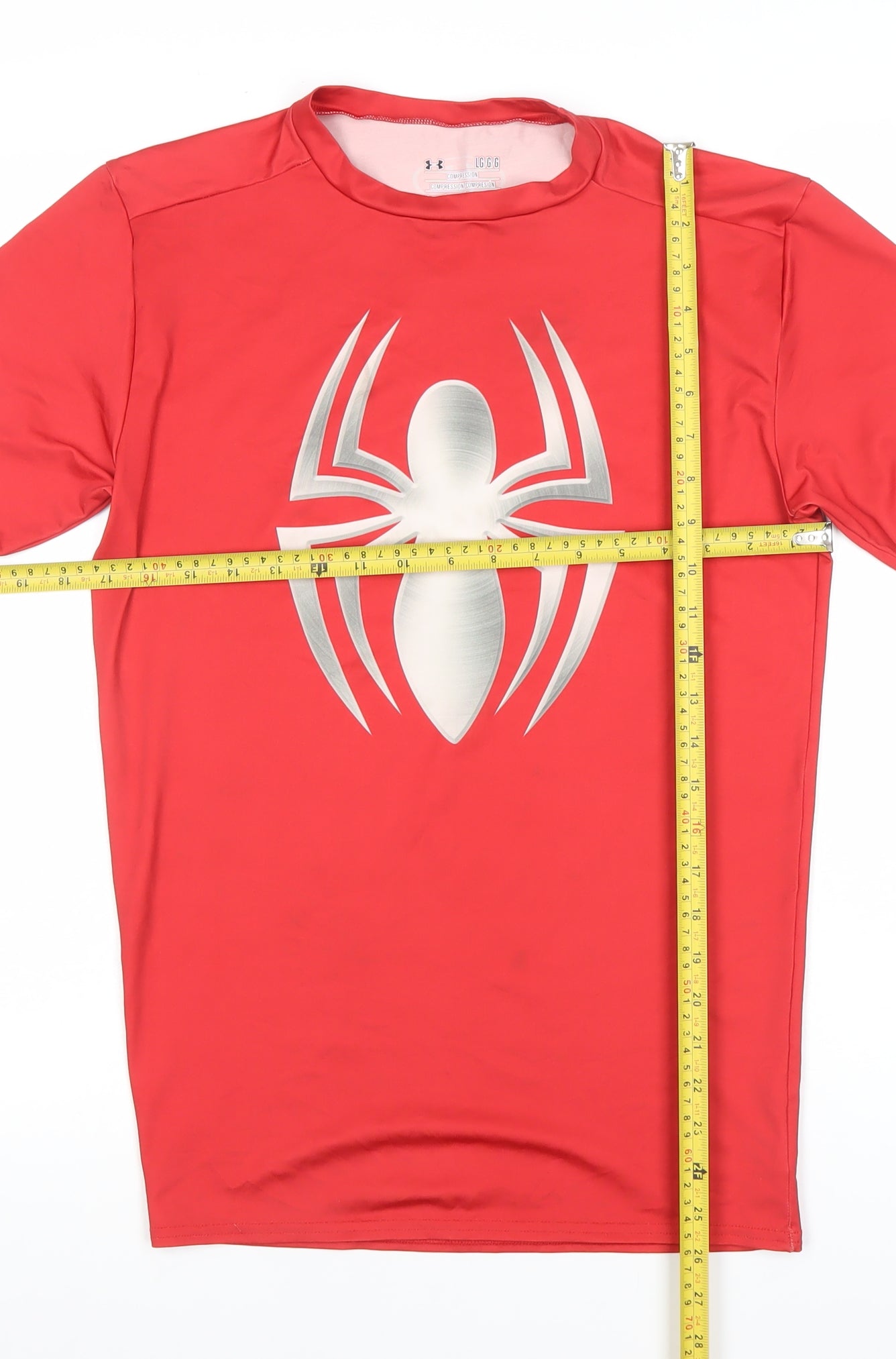Under Armour Boys Red Spider-Man Compression T-Shirt 6 Years Athletic Fit