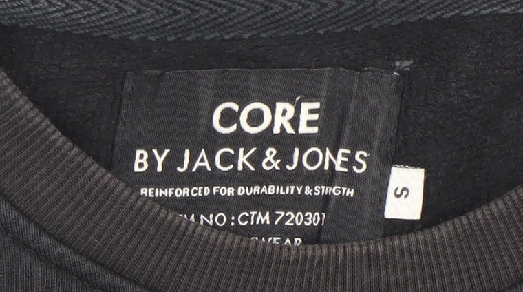 Mens UK Size S JACK & JONES Black Pullover Sweatshirt