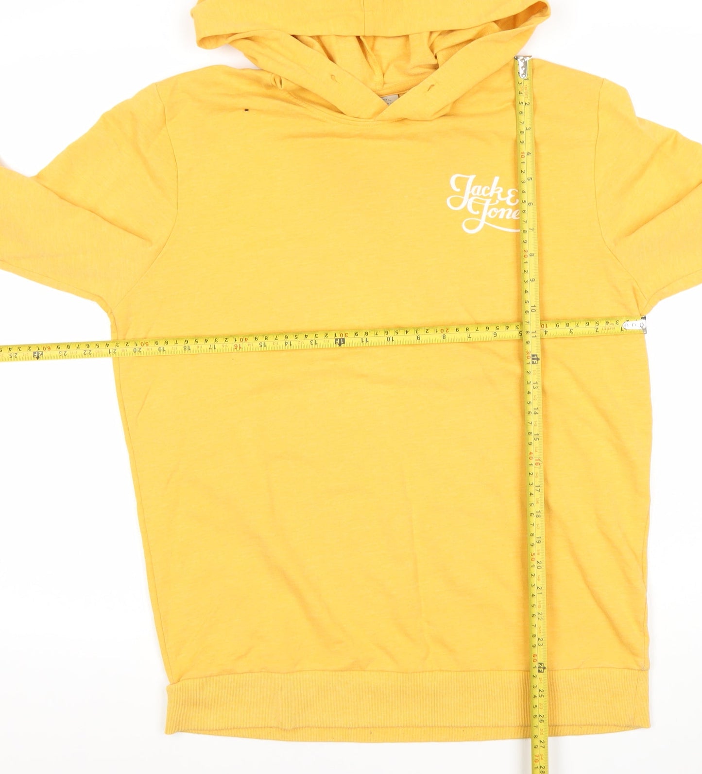 Mens UK Size L JACK & JONES Yellow Pullover Hoodie