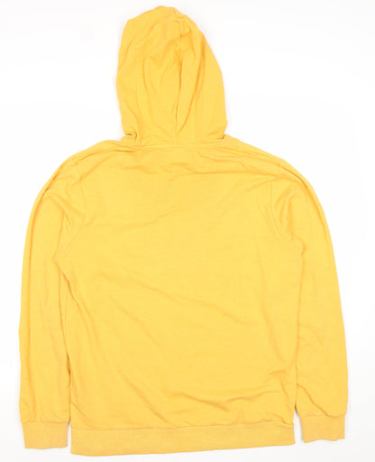 Mens UK Size L JACK & JONES Yellow Pullover Hoodie