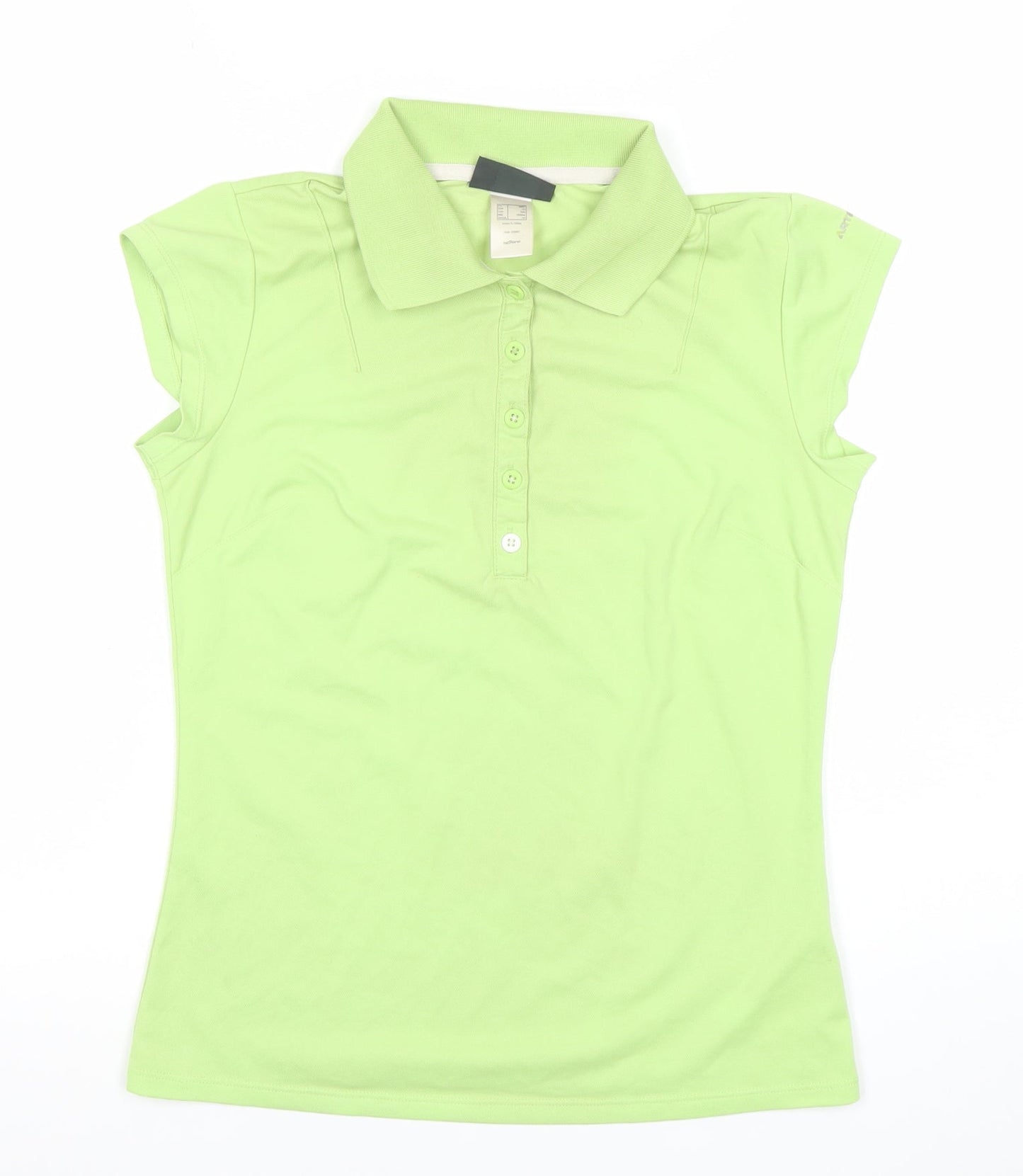 Oxylane Women's Green XS Polo Shirt Short Sleeve Lightweight Polyester