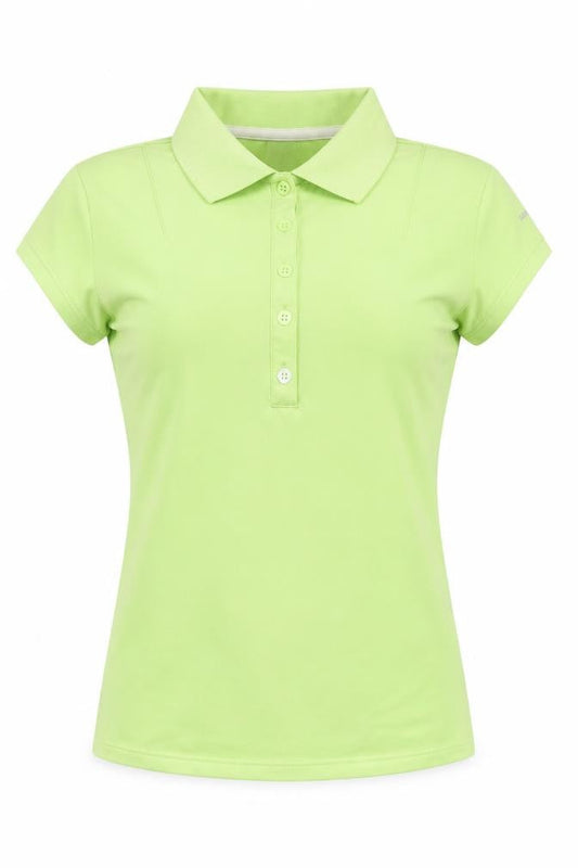 Oxylane Women's Green XS Polo Shirt Short Sleeve Lightweight Polyester