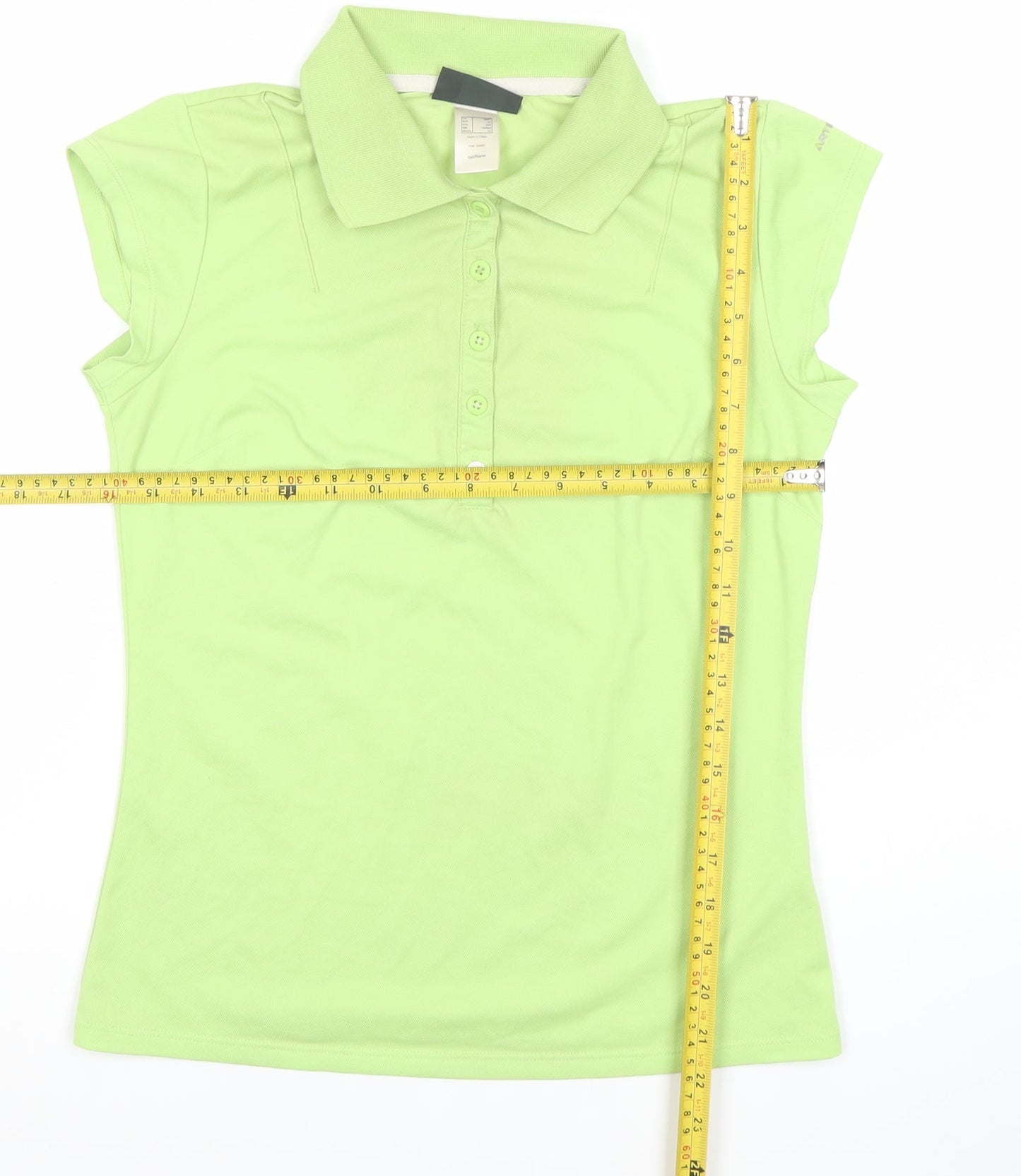Oxylane Women's Green XS Polo Shirt Short Sleeve Lightweight Polyester