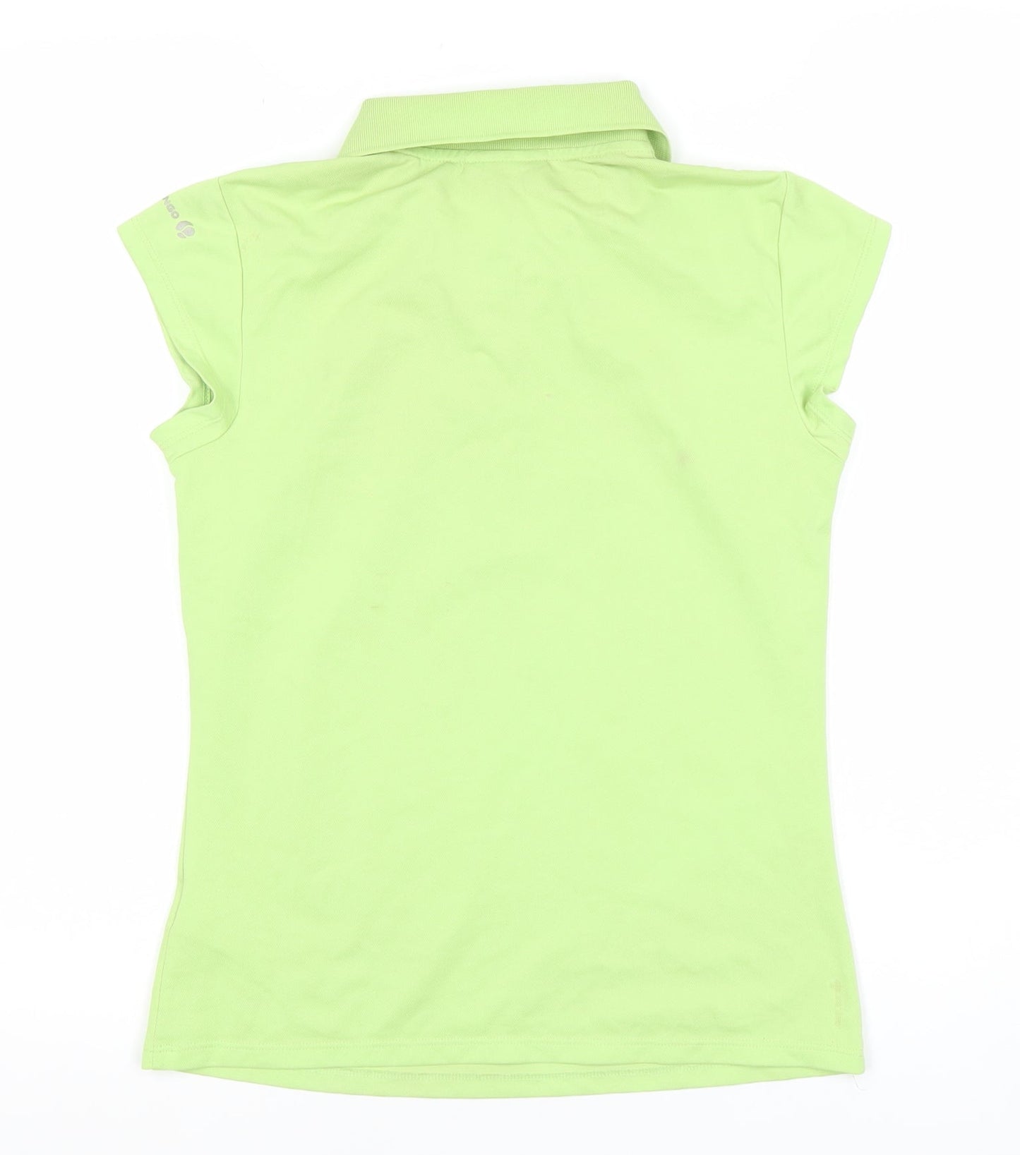 Oxylane Women's Green XS Polo Shirt Short Sleeve Lightweight Polyester