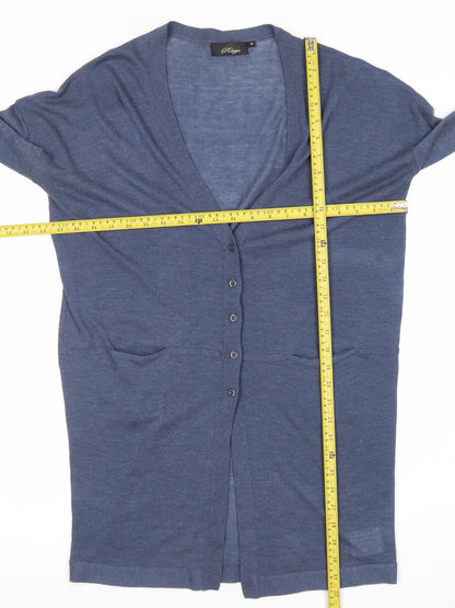 Rage Women’s Blue V-Neck Long Sleeve Button Cardigan Size M