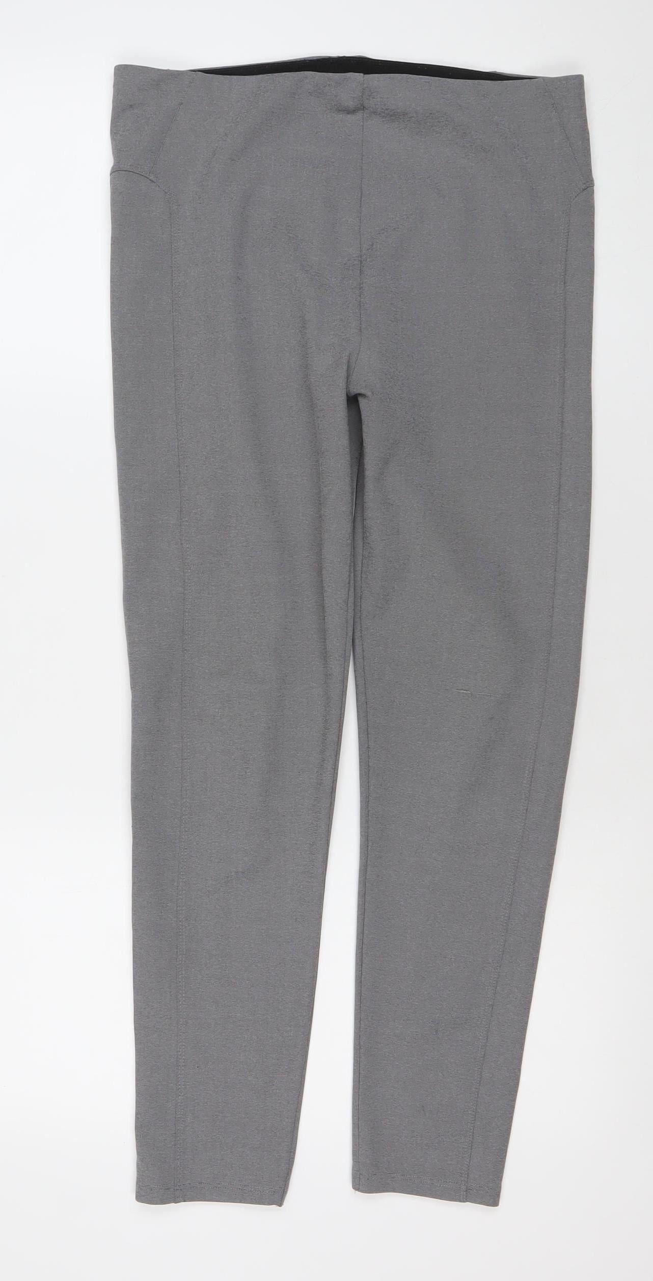 River Island Womens Grey Size 12R Slim Stretch Knit Trousers