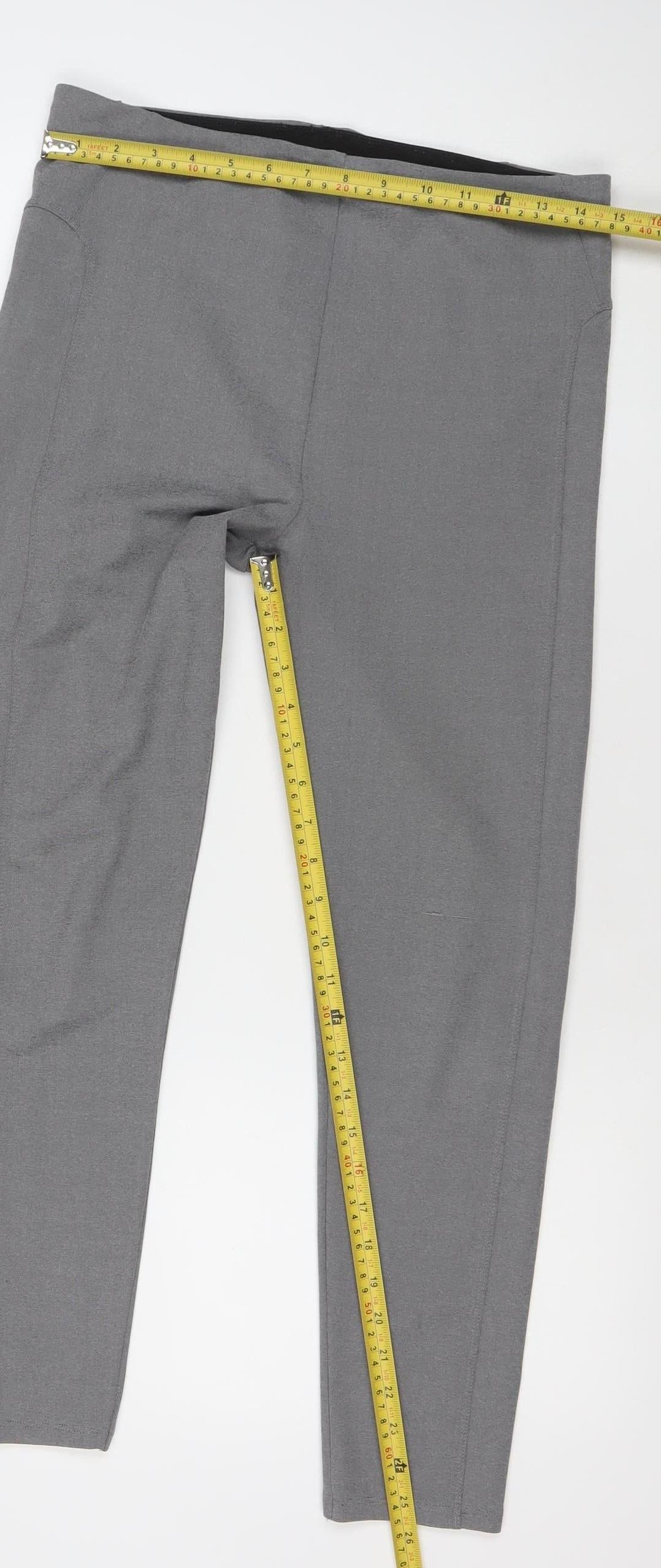 River Island Womens Grey Size 12R Slim Stretch Knit Trousers