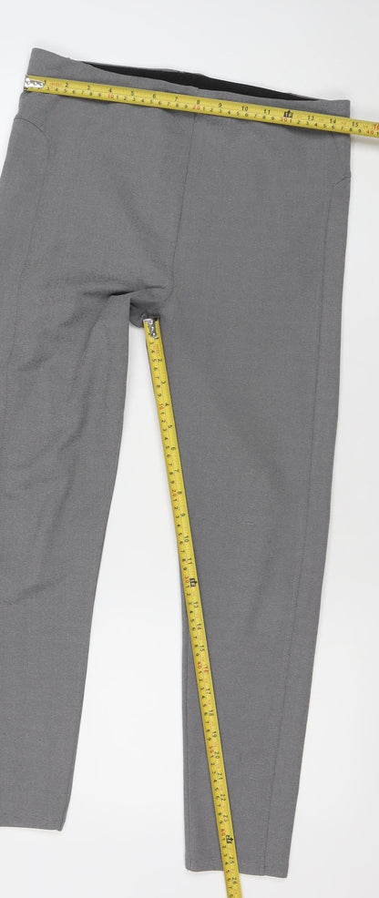 River Island Womens Grey Size 12R Slim Stretch Knit Trousers