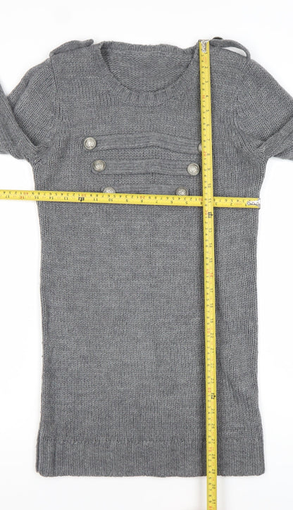 St Bernard Grey Knit Long Sleeve Women's Pullover Jumper Size 10