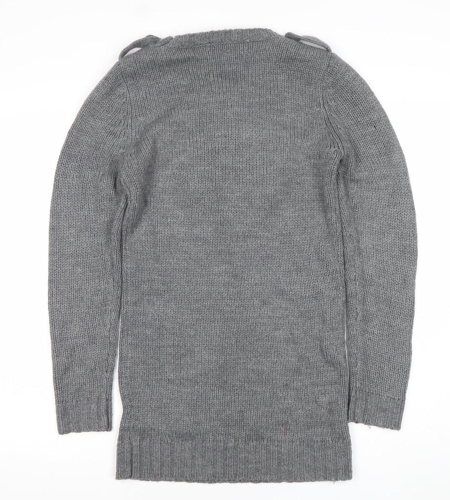 St Bernard Grey Knit Long Sleeve Women's Pullover Jumper Size 10