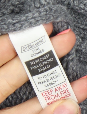 St Bernard Grey Knit Long Sleeve Women's Pullover Jumper Size 10