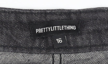 PrettyLittleThing Women’s Black Size 16 Straight Jeans