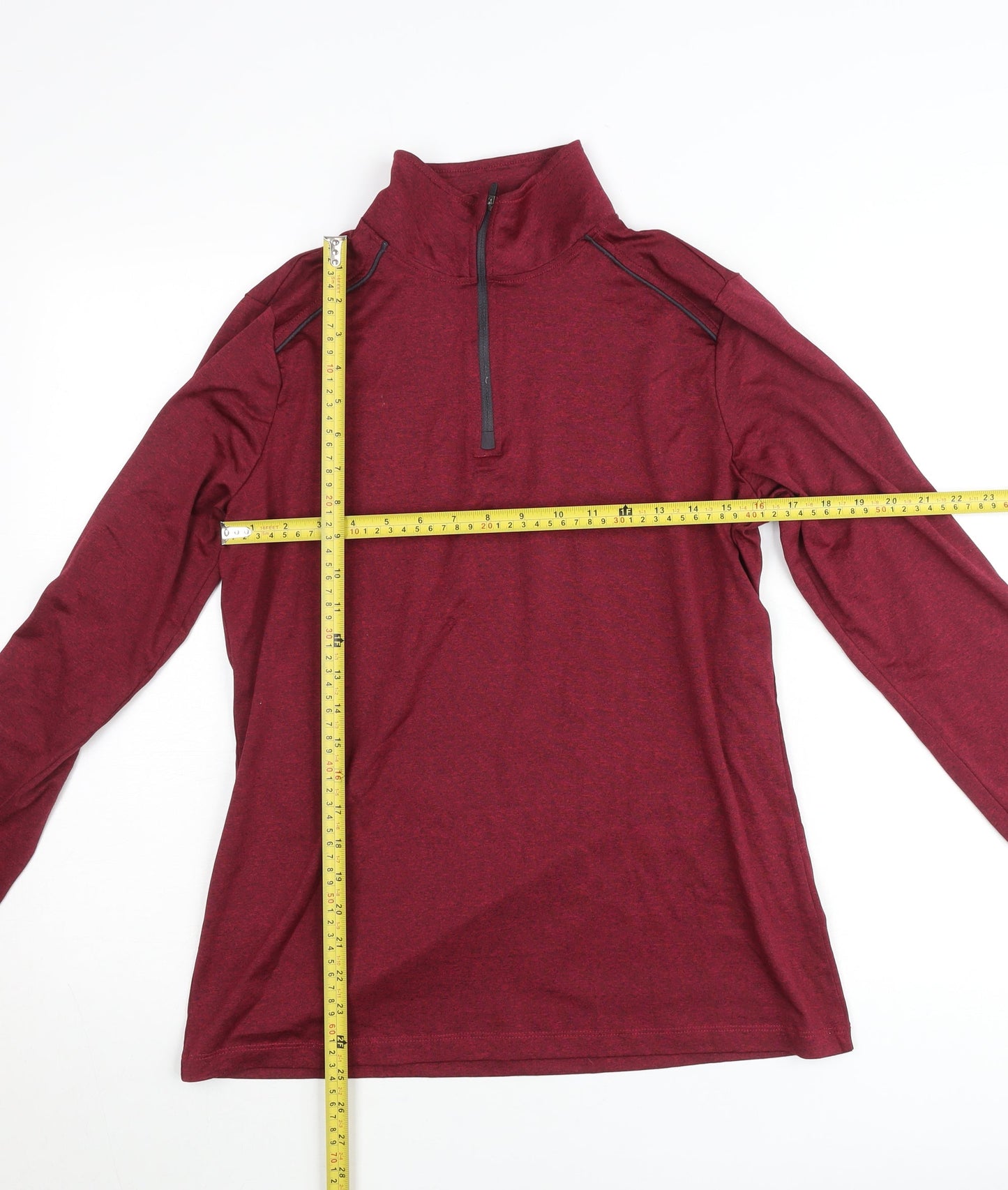 Crivit Mens Red 1/2 Zip Athletic Sweatshirt M Lightweight Pullover