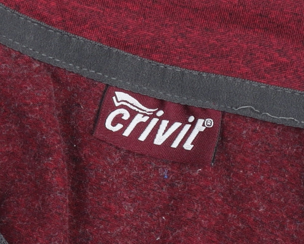 Crivit Mens Red 1/2 Zip Athletic Sweatshirt M Lightweight Pullover