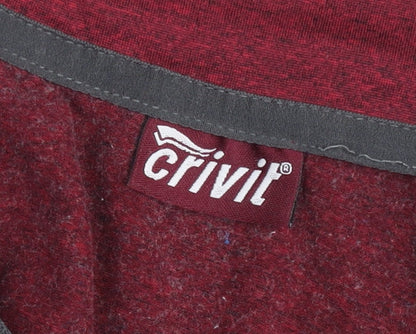 Crivit Mens Red 1/2 Zip Athletic Sweatshirt M Lightweight Pullover