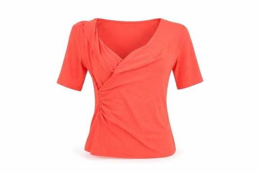 Jasper Conran Women’s Red Wrap Blouse Size 10 Short Sleeve