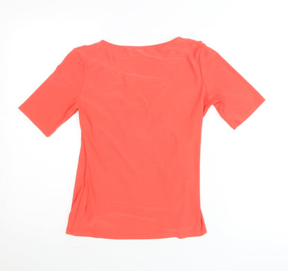Jasper Conran Women’s Red Wrap Blouse Size 10 Short Sleeve
