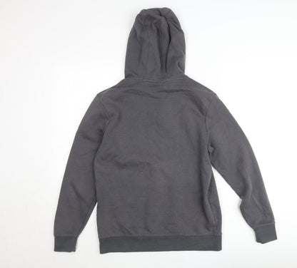 Lonsdale Women’s Grey Half Zip Hoodie Size 8 Small Pullover Sweatshirt