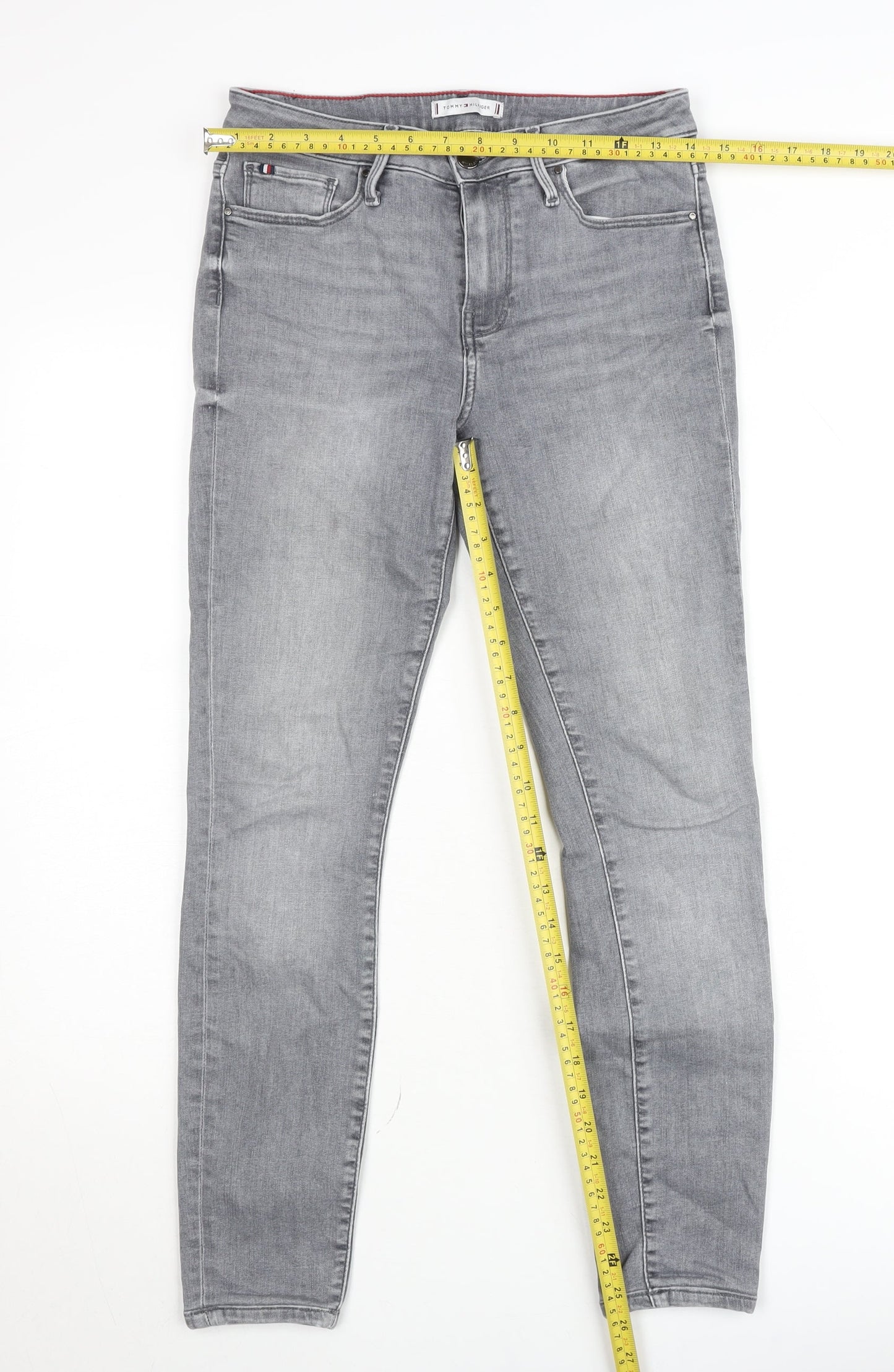 Tommy Hilfiger Men's Grey Slim Skinny Jeans 32W 30L Denim