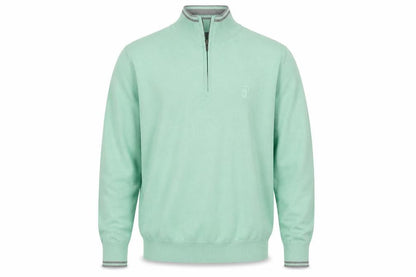 Padraig Harrington Men's Green 1/4 Zip Sweatshirt Small Cotton Blend