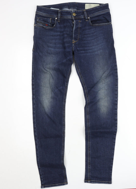 Diesel Men’s Blue Sleenker Slim Skinny Jeans Size W30 L34