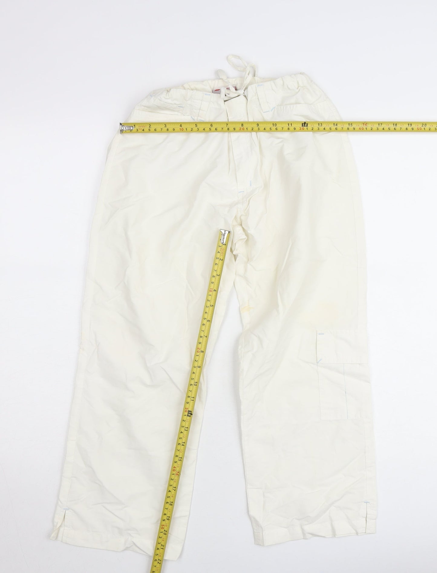 Picken Girls Ivory XL Cargo Skiing Trousers Elastic Waist Winter Pants