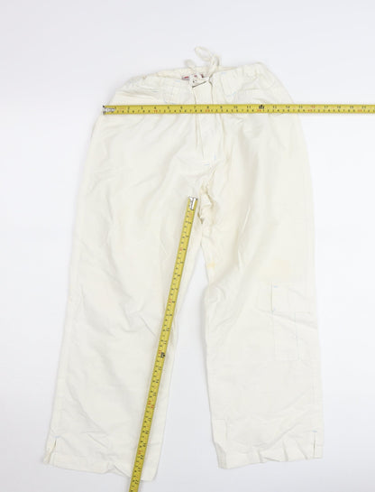 Picken Girls Ivory XL Cargo Skiing Trousers Elastic Waist Winter Pants