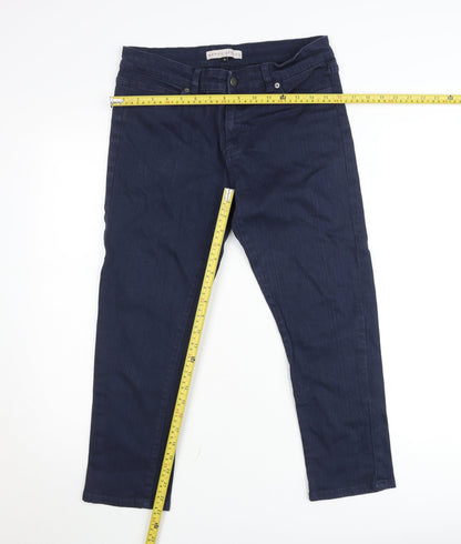 Rowen Avenue Womens Blue Straight Stretch Denim Jeans Size 12