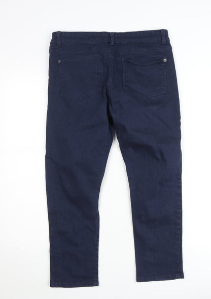 Rowen Avenue Womens Blue Straight Stretch Denim Jeans Size 12