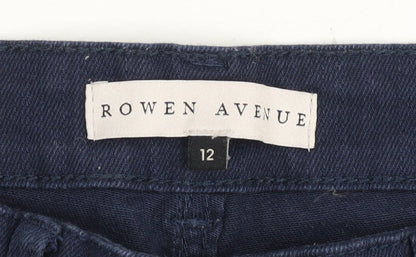 Rowen Avenue Womens Blue Straight Stretch Denim Jeans Size 12