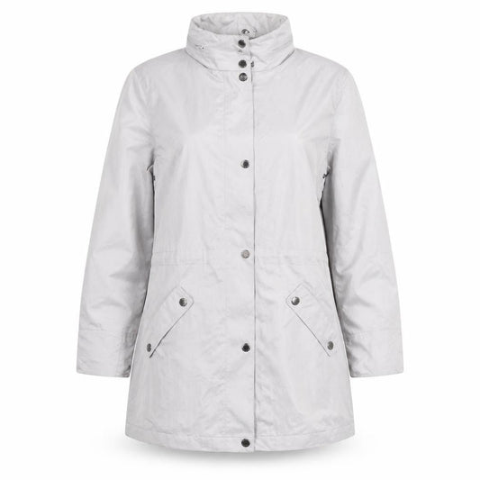 Four Seasons London Women's Grey Long Rain Coat L Water Resistant