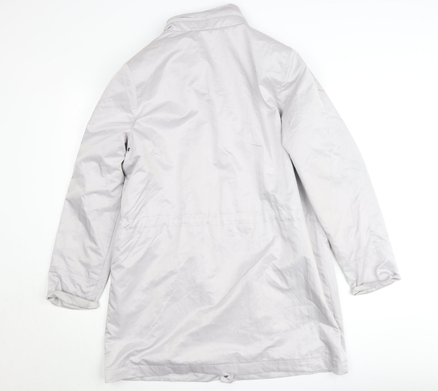 Four Seasons London Women's Grey Long Rain Coat L Water Resistant