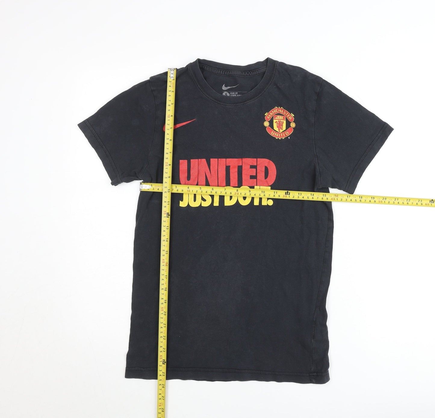 Nike Manchester United Men's Black Small Slim Fit Graphic T-Shirt
