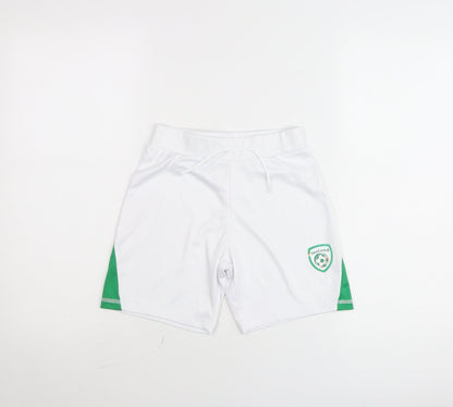 Dunnes Stores Boys White Football Shorts 8-9 Years Athletic Lightweight