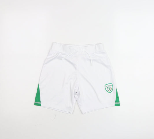 Dunnes Stores Boys White Football Shorts 8-9 Years Athletic Lightweight