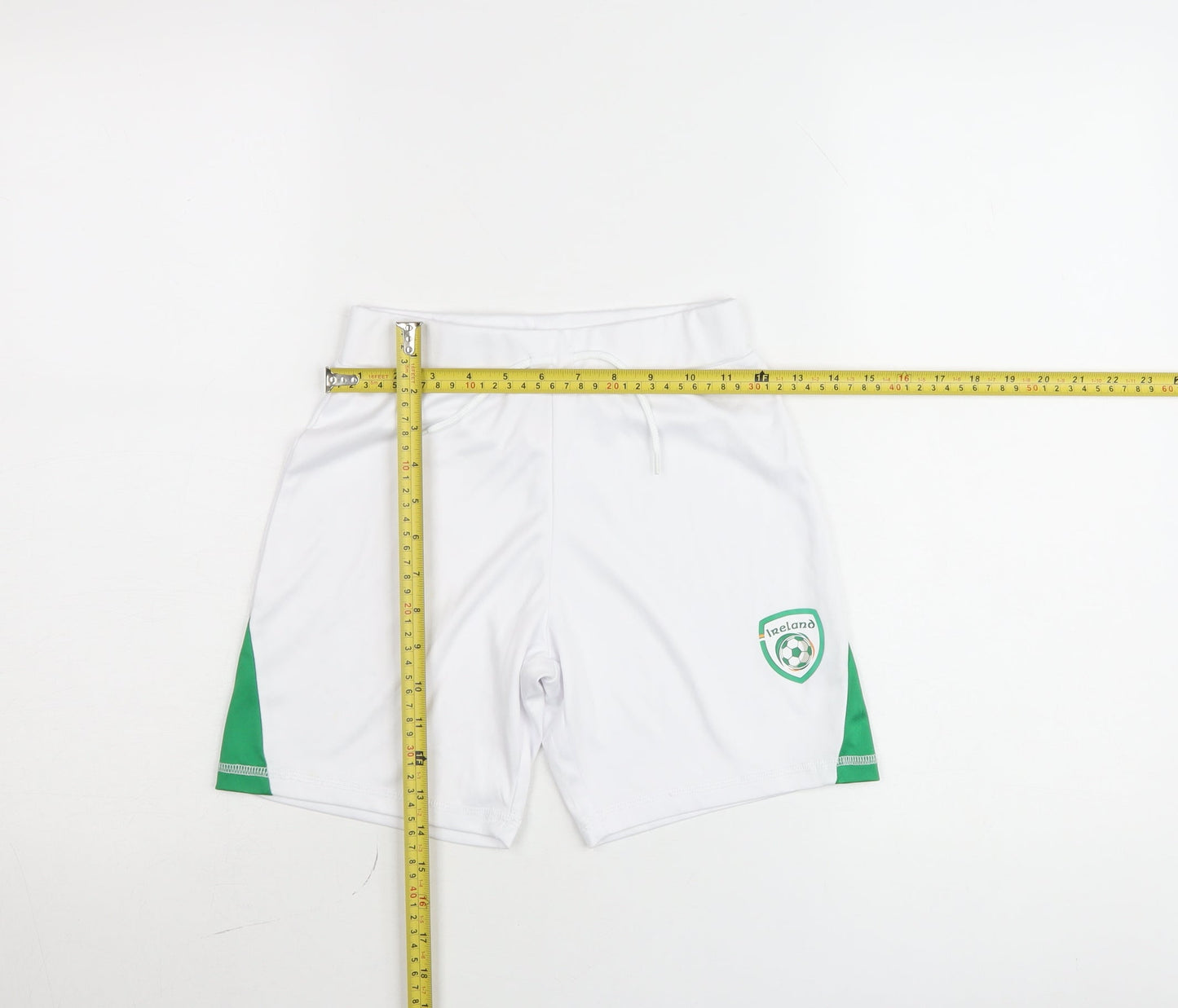 Dunnes Stores Boys White Football Shorts 8-9 Years Athletic Lightweight