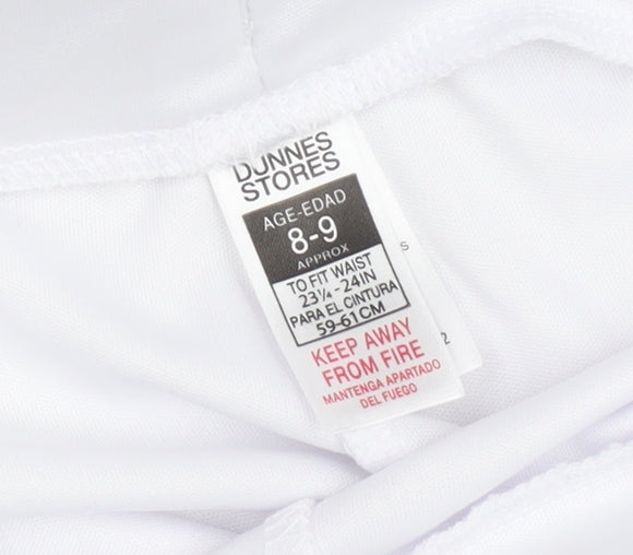 Dunnes Stores Boys White Football Shorts 8-9 Years Athletic Lightweight