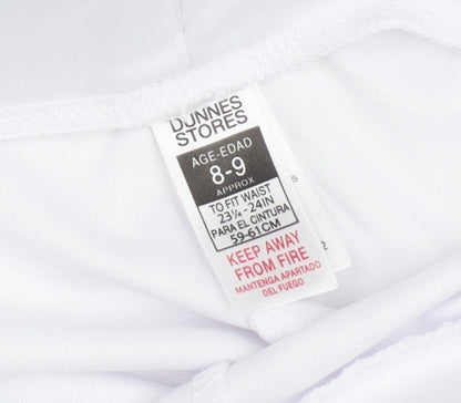 Dunnes Stores Boys White Football Shorts 8-9 Years Athletic Lightweight