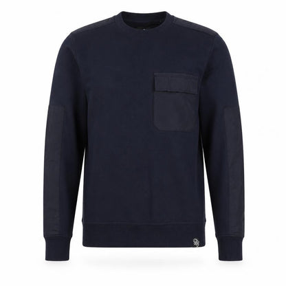 SikSilk Men’s Blue Crew Neck Pullover Jumper Size S Cotton Blend
