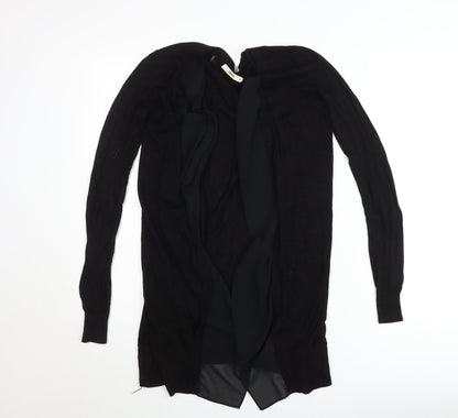Oasis Women’s Black XS Long Sleeve Open Knit Cardigan