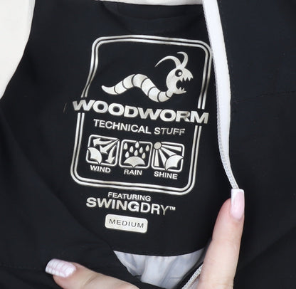 Woodworm Men’s Black Windproof Golf Windbreaker Jacket Size M