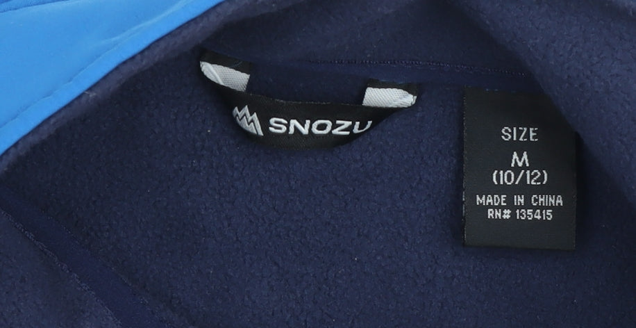 Snozu Boys Blue Soft Shell Waterproof Jacket Size 10-12 Years