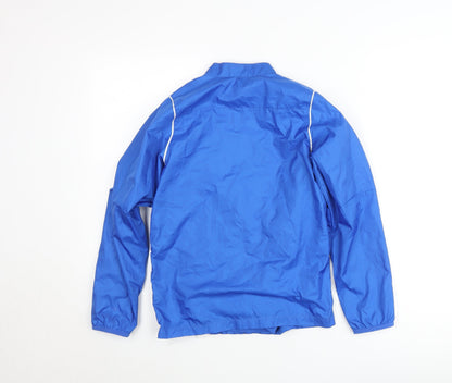 Nike Boys Blue Track Jacket Size 10-11 Years Football Zip Up Lightweight