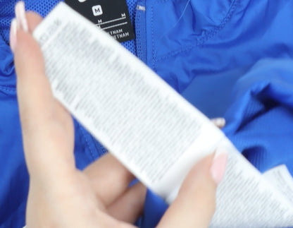 Nike Boys Blue Track Jacket Size 10-11 Years Football Zip Up Lightweight