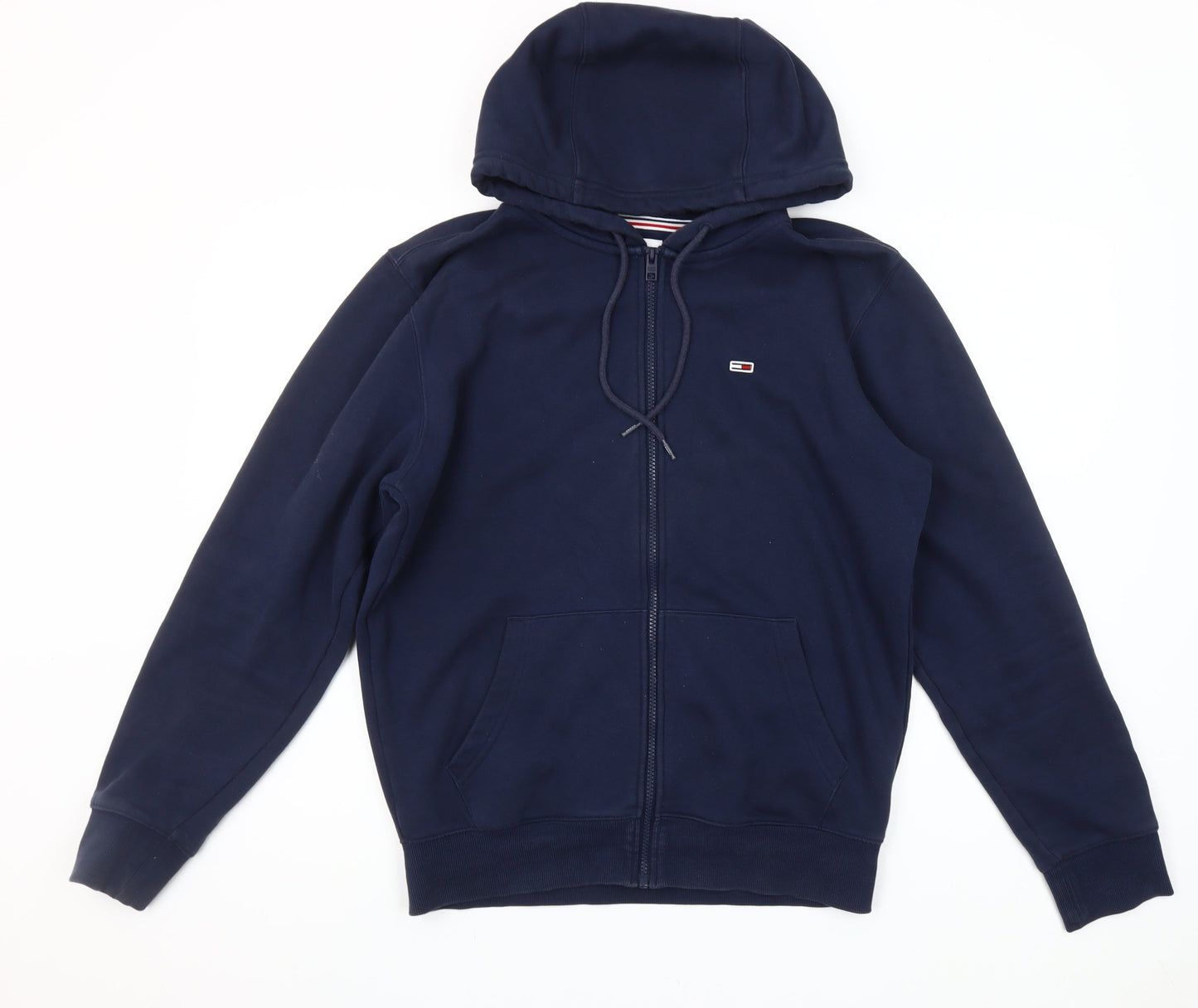 Tommy Jeans Men's Blue Full Zip Hoodie Size S Classic Logo